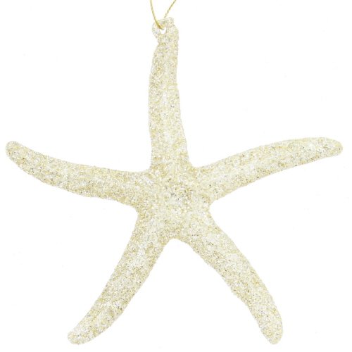 Kurt Adler 5″ Acrylic Gold Glitter Starfish Ornament