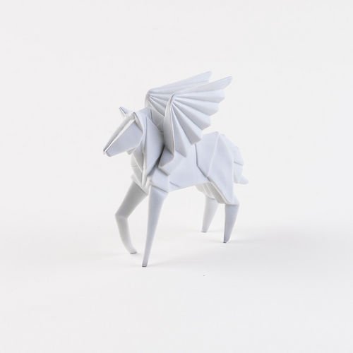 Porcelain Origami 3.25″, White PEGASUS