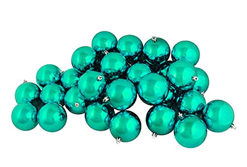 32ct Shiny Seafoam Green Shatterproof Christmas Ball Ornaments 3.25″ (80mm)