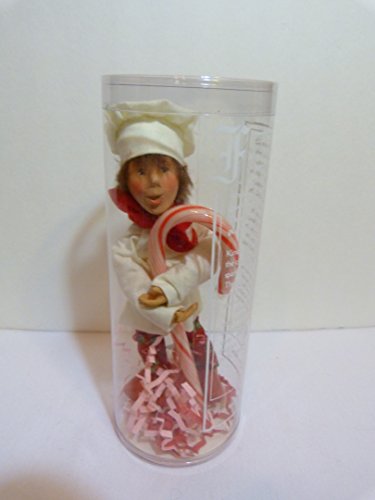 Byers’ Choice Carolers Kindles Elf Figurine Christmas Ornament “Twist Baker With Candy Cane”