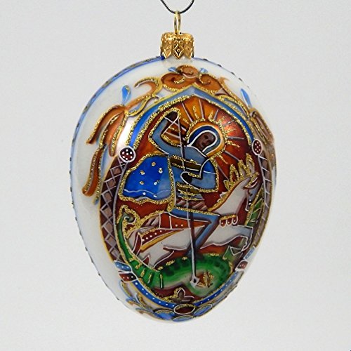 Faberge Inspired St. George With Dragon Egg – Polish Blown Glass Christmas Ornament