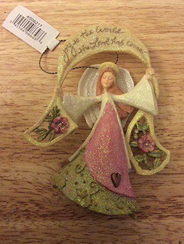 Enesco Foundations “Joy to the World, The Lord Has Come” Angel with Banner Hanging Ornament
