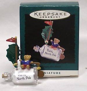 Hallmark 1996 Message For Santa Miniature Christmas Ornament Message In A Bottle
