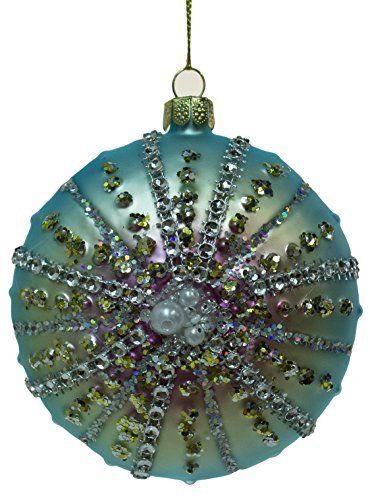 4″ Sea Urchin Blown Glass Christmas Ornament