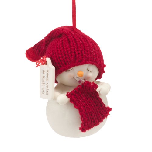 Department 56 Snowpinions Keep Calm and Knit on Ornament, 2.25-Inch