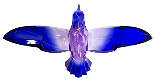Colorful 6 Inch Hummingbird Ornament/Sun-catcher (Indigo/Purple)