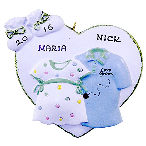Personalized Love Grows pregnancy Ornament-Free Personalization