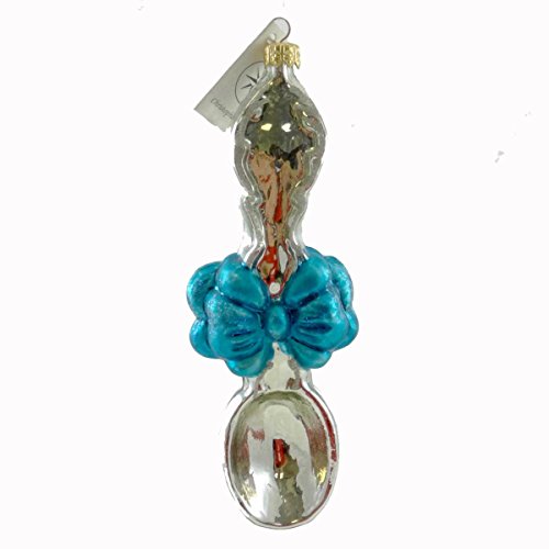 CHRISTOPHER RADKO LOVIN SPOONFUL Glass Ornament Baby Boy Christmas 983160 Blue