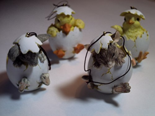 Charming Tails Animals in Eggs Ornaments