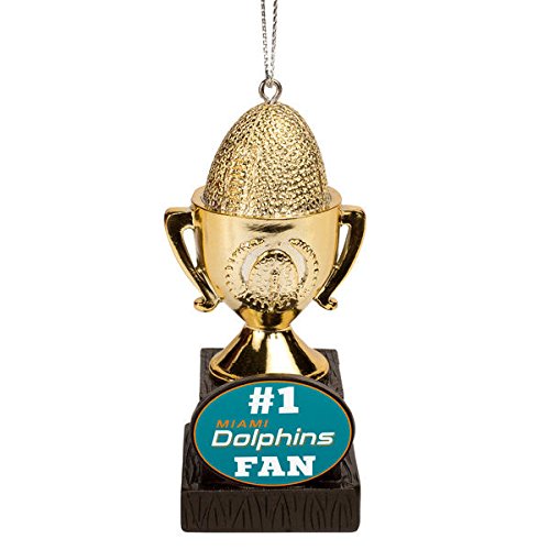 2016 NFL Football Team Trophy Holiday Tree Ornament (Miami Dolphins)