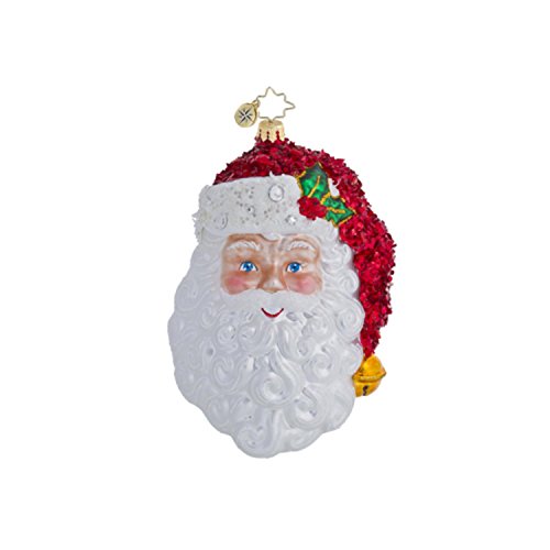 Christopher Radko Glass With a Smile and a Wink Santa Christmas Ornament 1016446