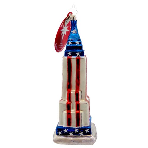 Christopher Radko STAR SPANGLED STATE Blown Glass Ornament Patriotic