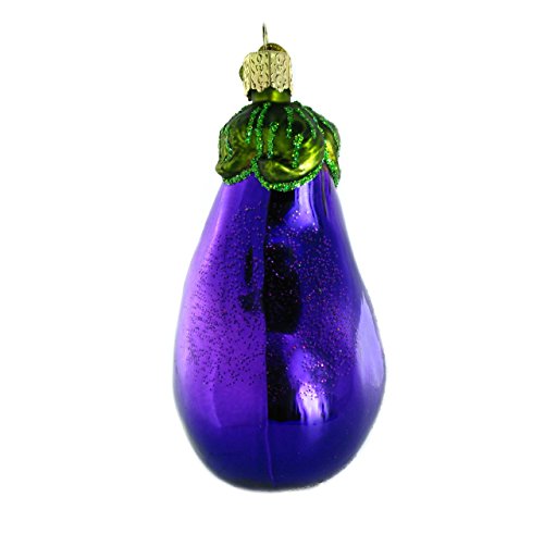 Old World Christmas Eggplant Glass Blown Ornament