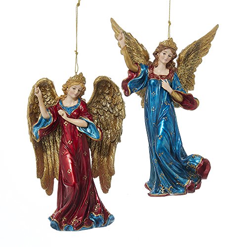 Kurt Adler 6.5″ Religious Angel Ornament Set of 2