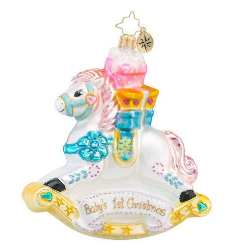 Christopher Radko Rocking Baby’s First Christmas Personalized Ornament – EXCLUSIVE