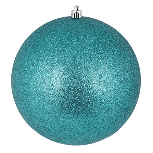Vickerman 443828 – 3″ Teal Glitter Ball Christmas Tree Ornament (12 pack) (N590842DG)