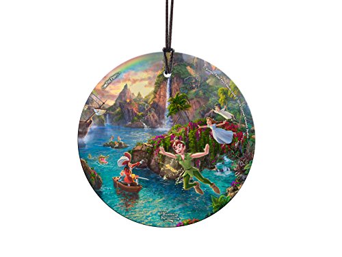Disney (Peter Pan’s Neverland) StarFire Prints Glass Ornament – Home and Christmas Tree Decoration