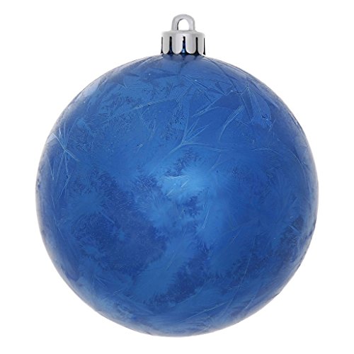 Vickerman 34386 – 4″ Blue Crackle Ball Christmas Tree Ornament (6 pack) (N141002DV)