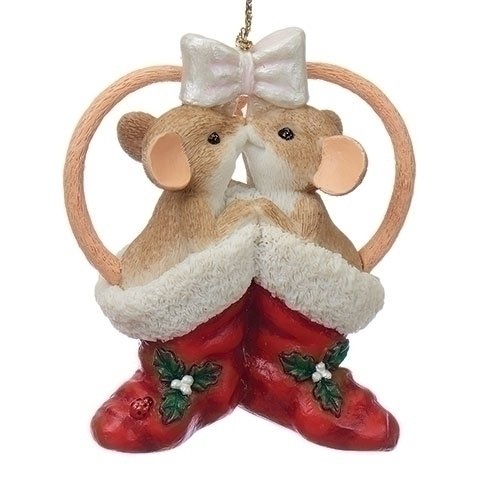 Our First Christmas Together- Mice In Stocking Ornament