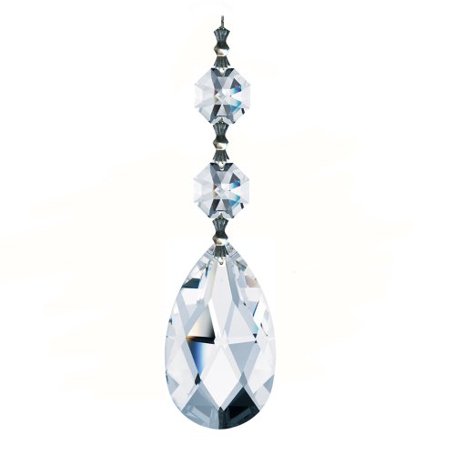 Genuine Swarovski Crystal 2″ Almond Prism Hanging Crystal Garland Wedding Strand with Swarovski Beads Great Accent