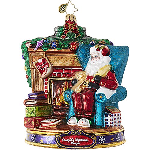 Christopher Radko Fireside Party Planning Santa Kringle’s Christmas Mingle Ornament