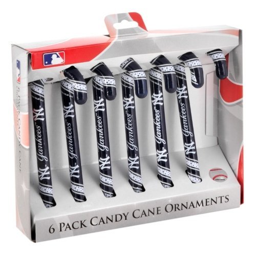 New York Yankees Christmas Tree Candy Cane Ornaments