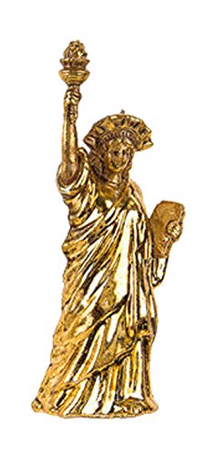 One Hundred 80 Degrees Metallic Gold Silver Statue of Liberty Hanging Ornament (Gold)