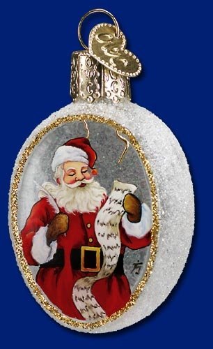 Old World Christmas-Santa With List-Inside Art