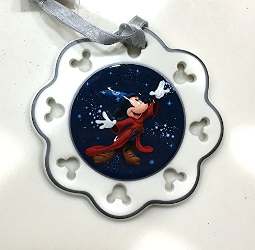Walt Disney World Parks Sorcerer Mickey Mouse 2017 Ceramic Disc Ornament