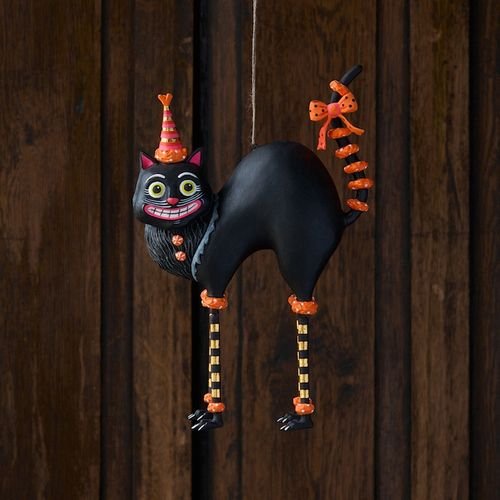 Itchy’s Cat Twitchy – Hanging Halloween Resin Figure