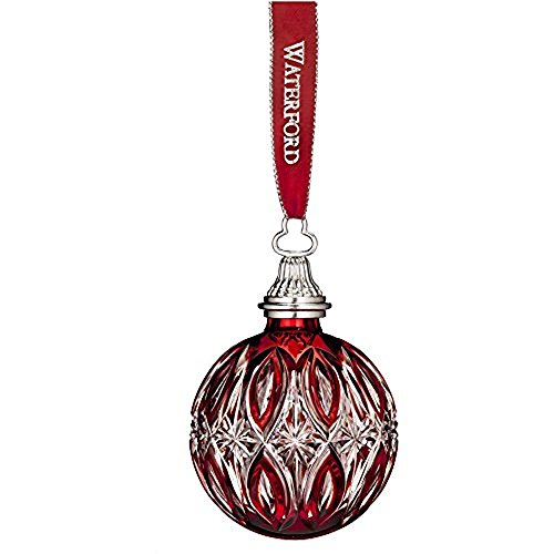 Waterford Cased Ball Ornament Red