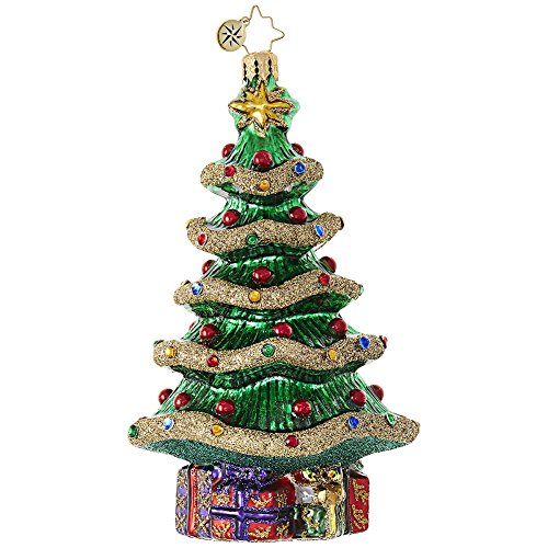 Christopher Radko Garland Christmas Tree Glass Christmas Ornament – 5.5″H.