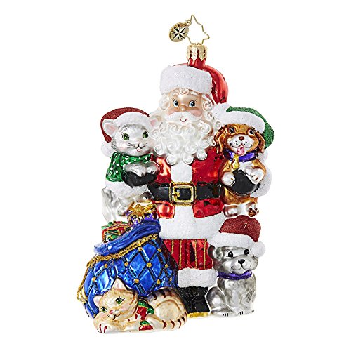 Christopher Radko Paws For Claus Santa Pets Christmas Ornament 1018659