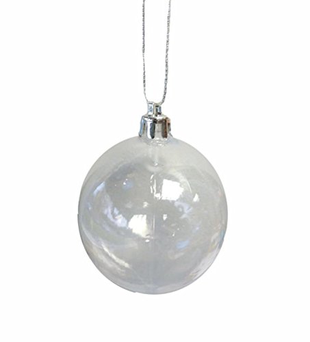 Clear Transparent Shatterproof Christmas Ball Ornament 2.5″ (60mm)