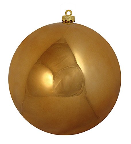 Vickerman Shiny Mocha Brown Commercial Shatterproof Christmas Ball Ornament, 6″