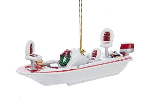 Kurt Adler 5″ Resin Lodge Bass Boat Ornament