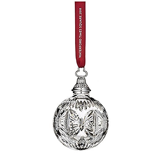 Waterford Crystal 2018 Times Square Gift of Serenity Ball Christmas Ornament