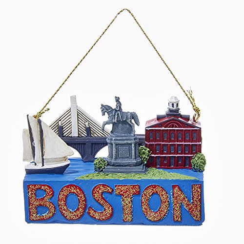 Kurt Adler 2 Inch Boston Travel Resin Ornament