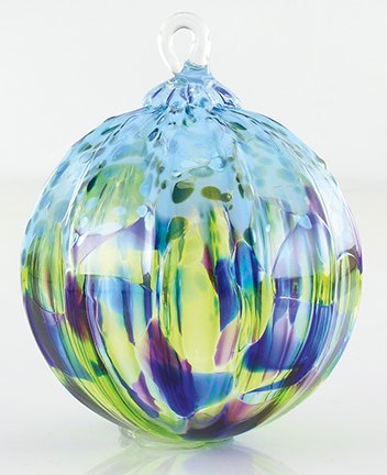 Glass Eye Studio Classic Ornament Island Ball Blue Sprinkle