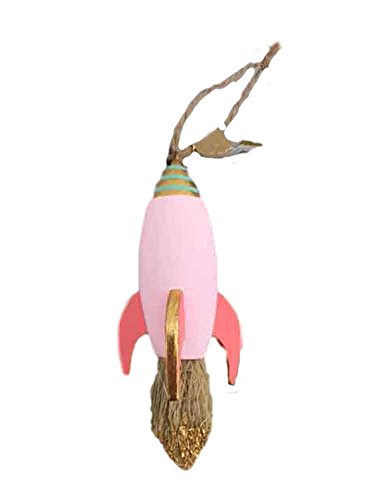 One Hundred 80 Degrees Rocket Hanging Ornament (Pink)