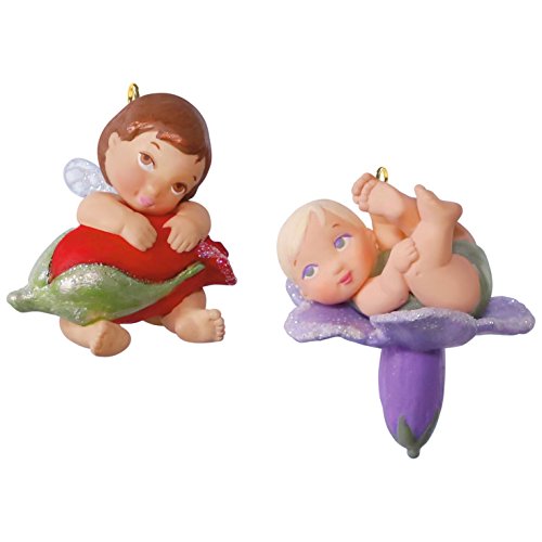 Hallmark Keepsake 2017 Baby Fairy Messengers Rose and Lavender Mini Christmas Ornaments, Set of 2