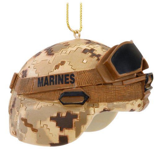 Kurt Adler U.S. Marine Corps Combat Helmet Christmas Ornament