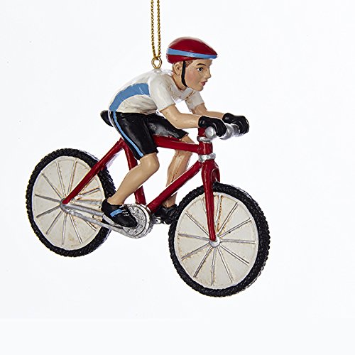 Kurt Adler 4-Inch Resin Cyclist Christmas Ornament