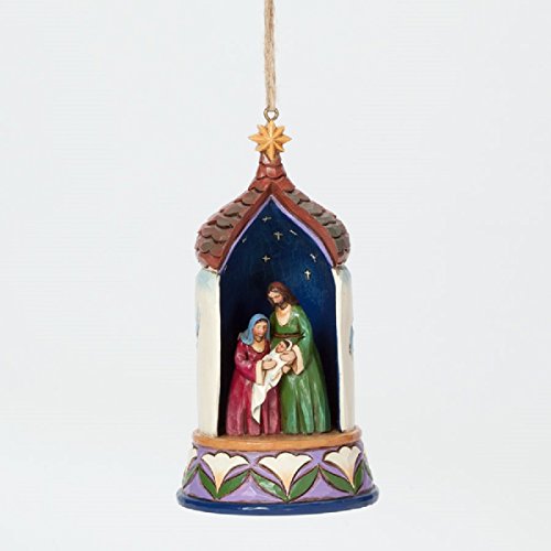 Jim Shore for Enesco Heartwood Creek Lighted ly Family Ornament, 4.75-Inch