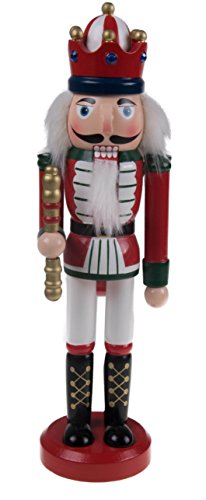 Classic Red King Nutcracker by Clever Creations | Traditional Uniform | Holding Scepter | Highly Collectible Nutcracker | Festive Christmas Decor | Perfect for Any Decor Theme | 100% Wood | 10” Tall