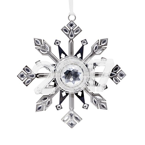 Hallmark Signature Premium Snowflake Metal Dated 2017 Christmas Ornament