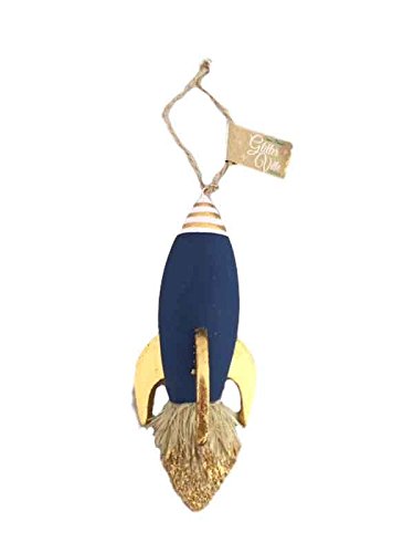 One Hundred 80 Degrees Rocket Hanging Ornament (Navy Blue)