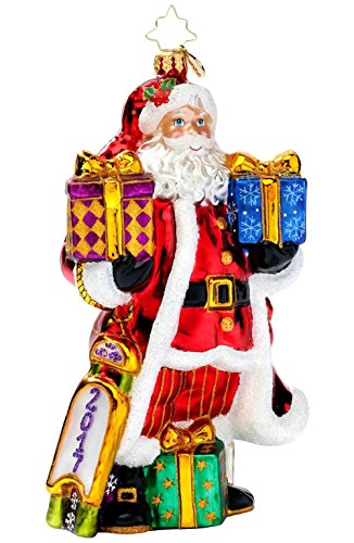 Christopher Radko 2017 Good Year for Cheer Santa Glass Christmas Ornament