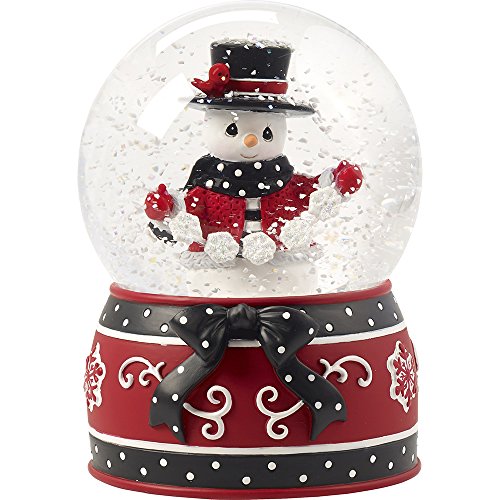 Precious Moments May All Your Christmases Be White Eighth in Annual Snowman Series Resin/Glass Musical Snow Globe 171105
