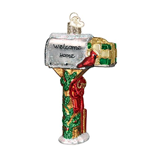 Old World Christmas Welcome Home Mailbox Glass Blown Ornament